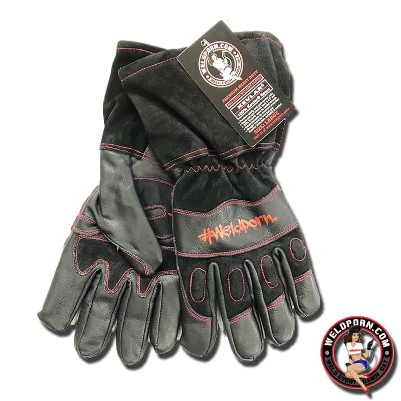 Weldporn Heavy Duty Premium Mig/Stick Gloves – Black on Black