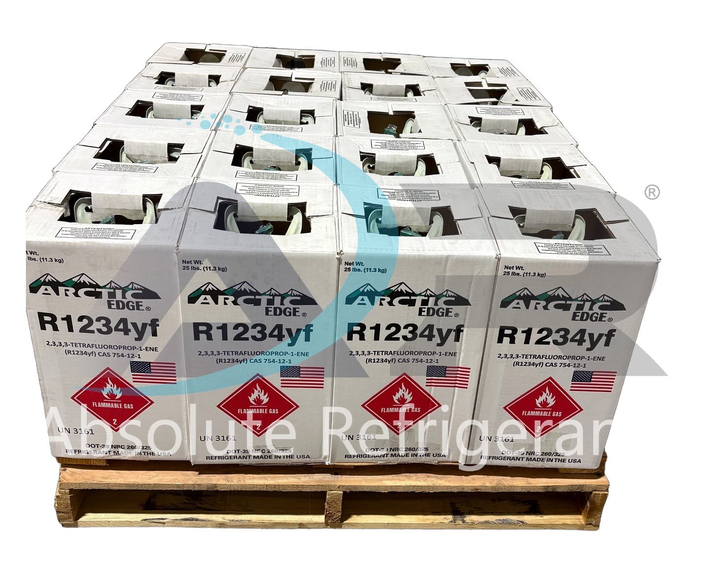 R-1234YF 25 lb Cylinders — 1/4, 1/2, or Full Pallet - thumbnail 3