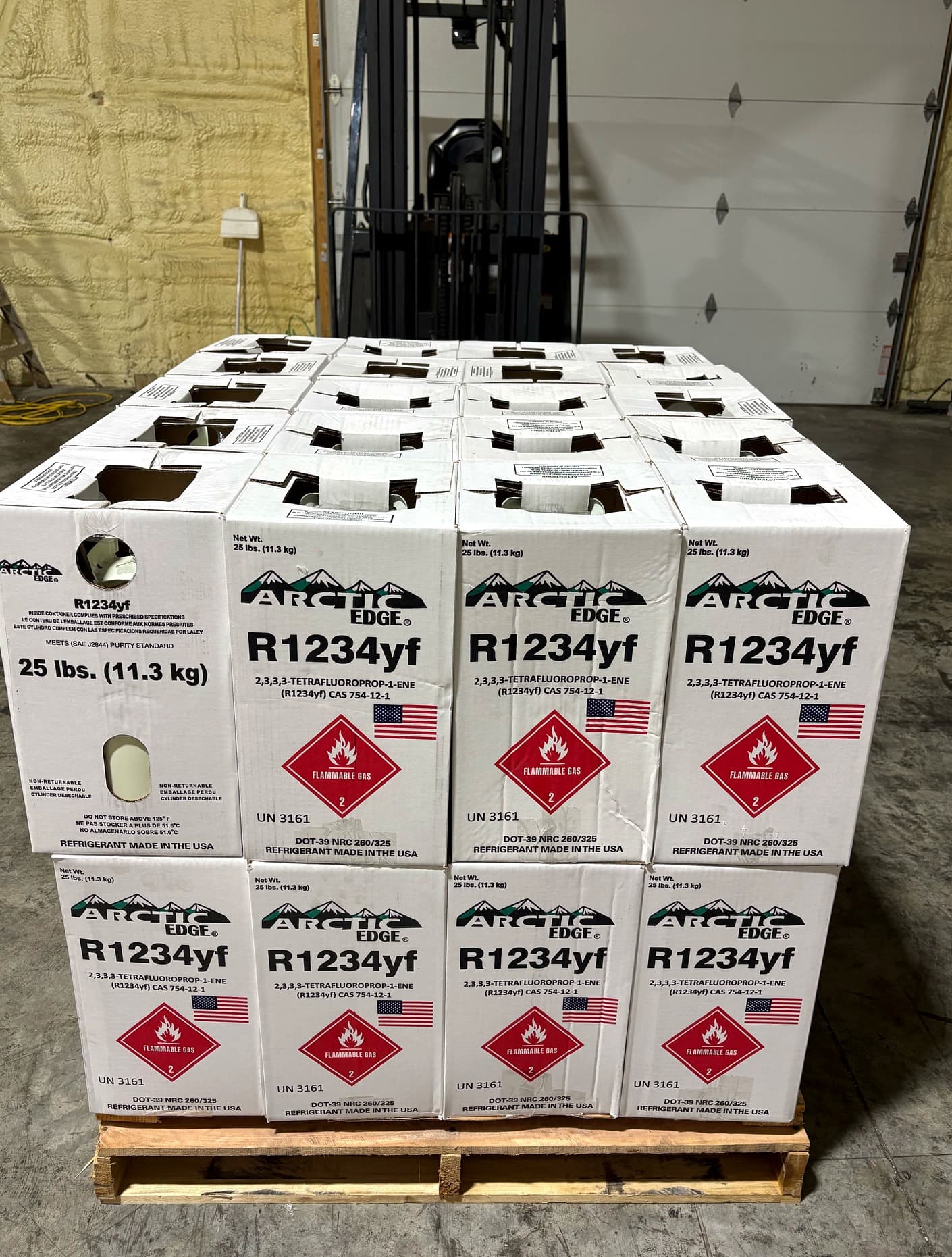 R-1234YF 25 lb Cylinders — 1/4, 1/2, or Full Pallet - thumbnail 2