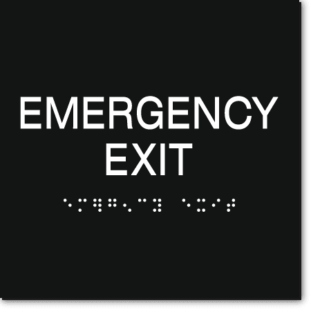 EMERGENCY EXIT Sign