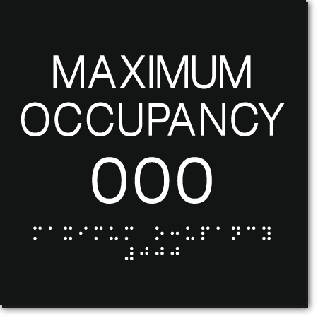 MAXIMUM OCCUPANCY Customized Sign