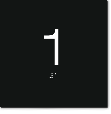 FLOOR NUMBER Customized Sign