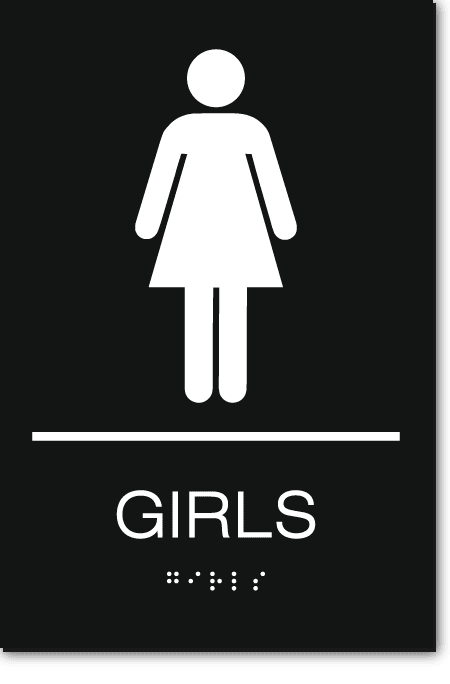 California GIRLS Restroom Wall Sign