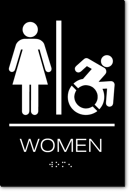 WOMEN Speedy Wheelchair Restroom Sign – NY/CT