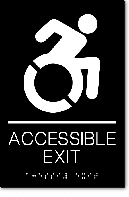 ACCESSIBLE EXIT Speedy Wheelchair Sign – NY/CT