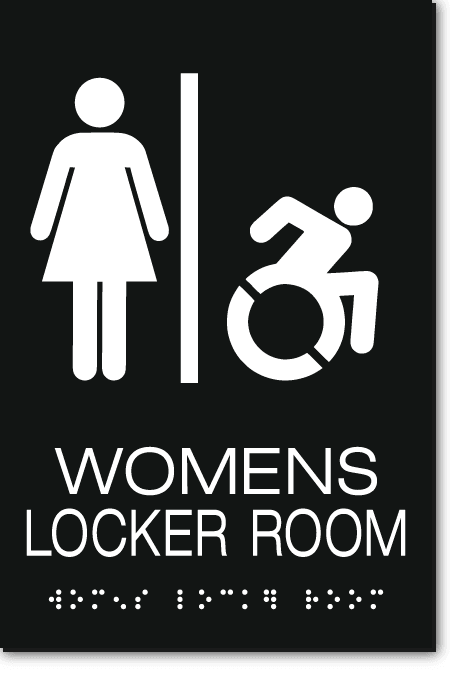 WOMENS LOCKER ROOM Speedy Wheelchair Sign – NY/CT