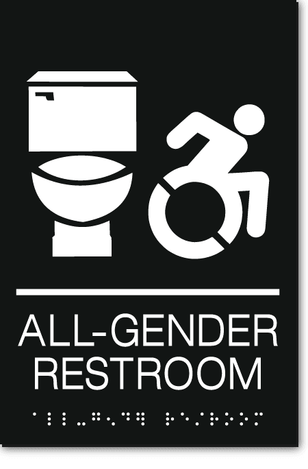 ALL GENDER ACCESSIBLE RESTROOM Speedy Wheelchair Sign – NY/CT