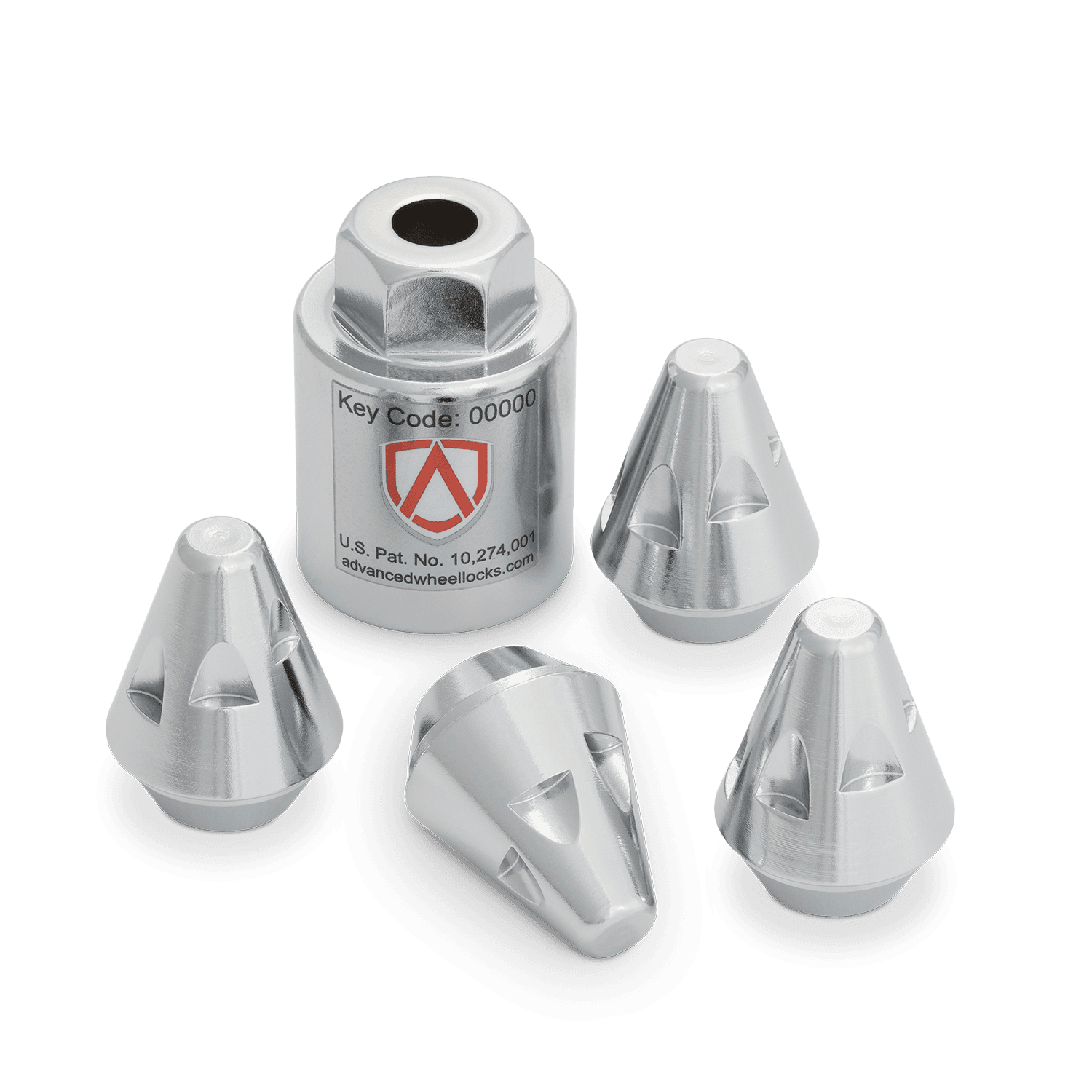 Wheel Lock Set M12x1.5, 33mm Tall, Cone Seat – # 3008