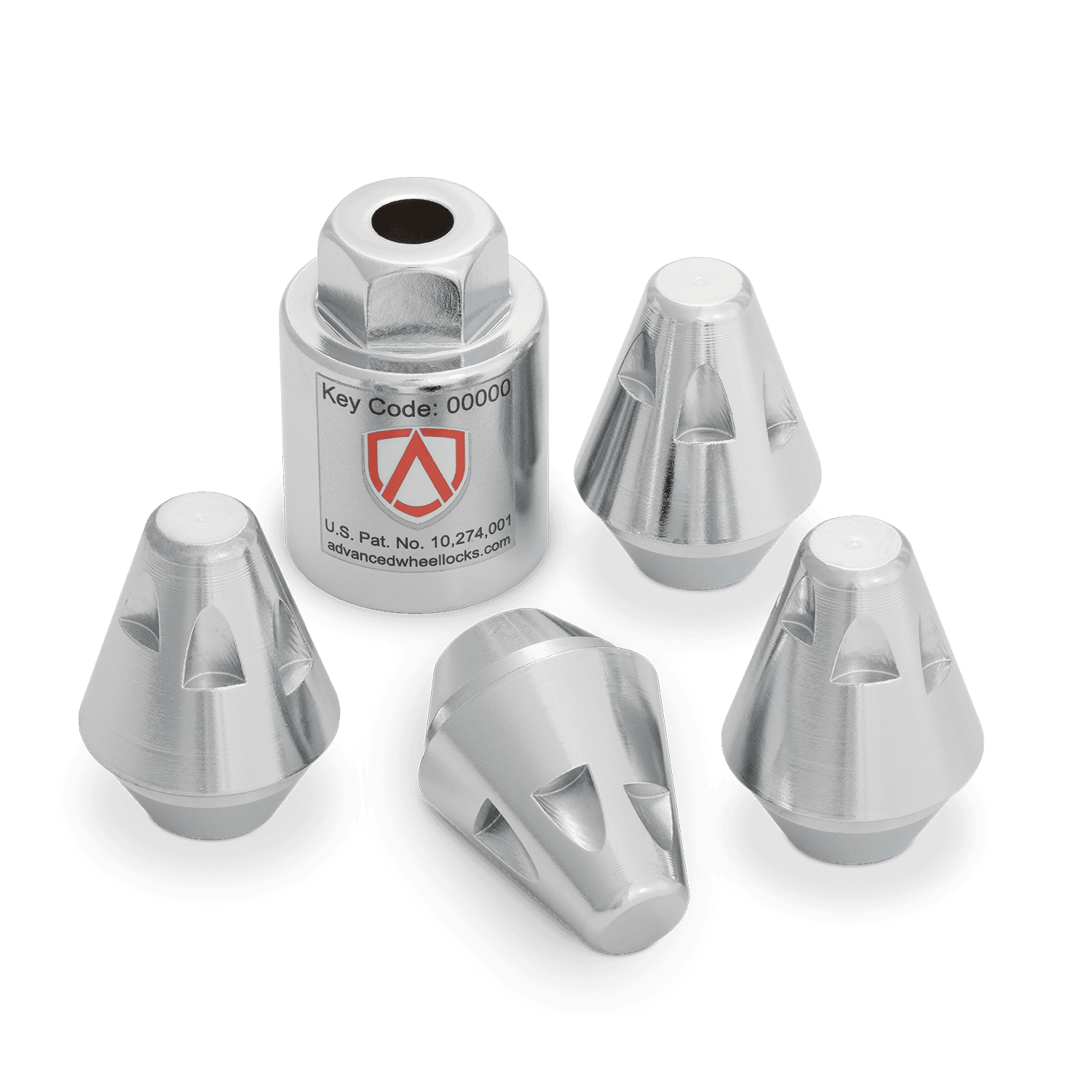 Wheel Lock Set M12x1.5, 38mm Tall, Cone Seat – # 3005
