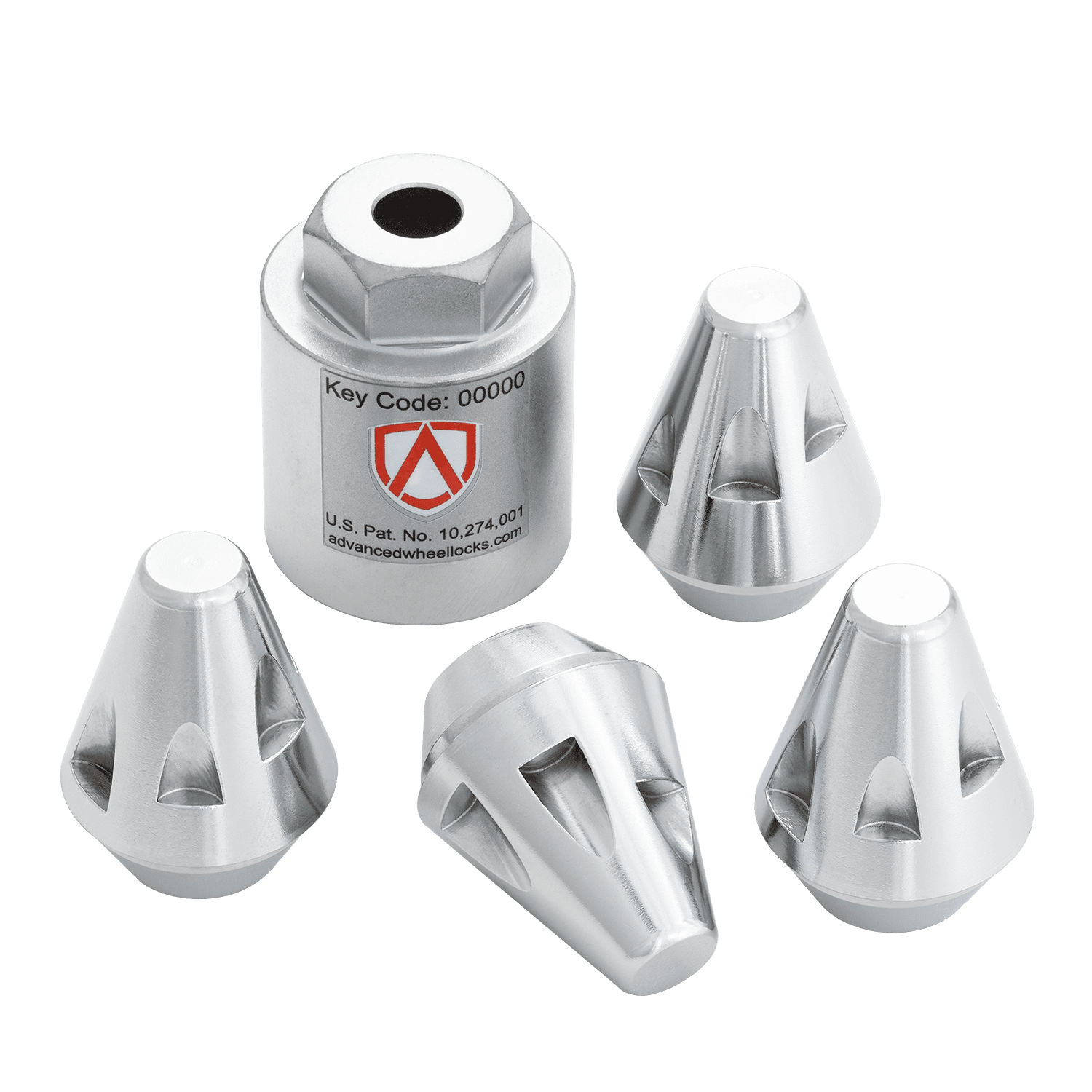 Wheel Lock Set 9/16-18, 51mm Tall, Cone Seat – # 3551