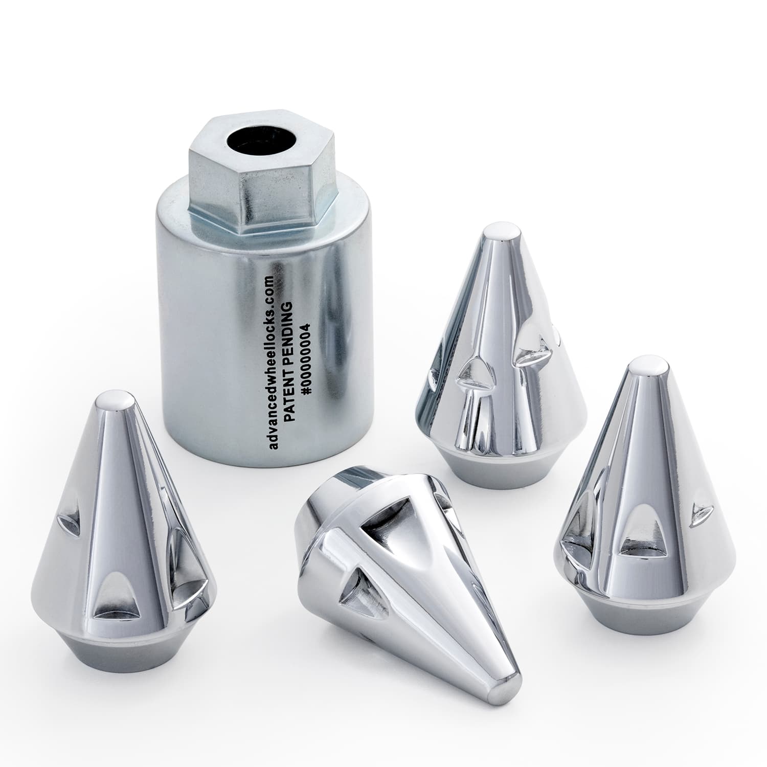 Single Axle Trailer Wheel Lock Set 1/2″-20, 38mm Tall, Cone Seat
