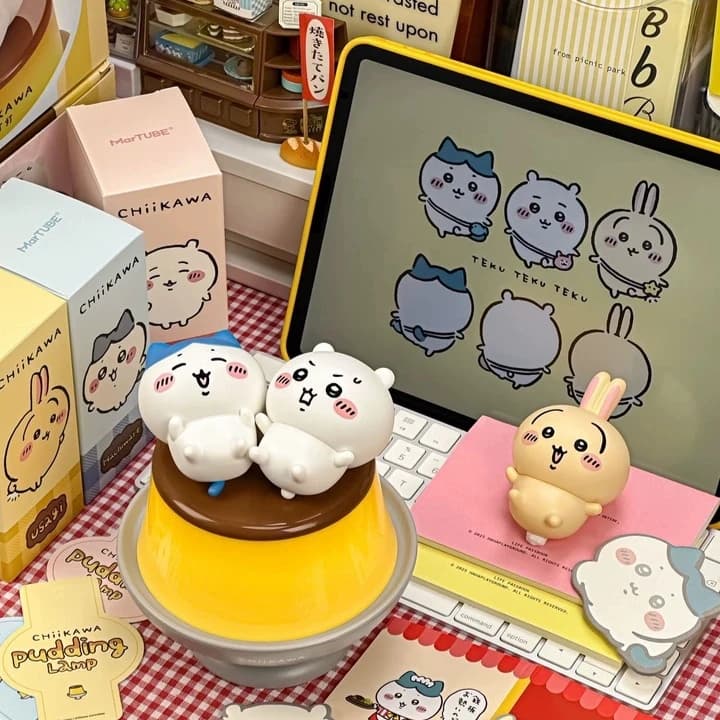 MarTUBE x Chiikawa Pudding Lamp Desktop Ornaments