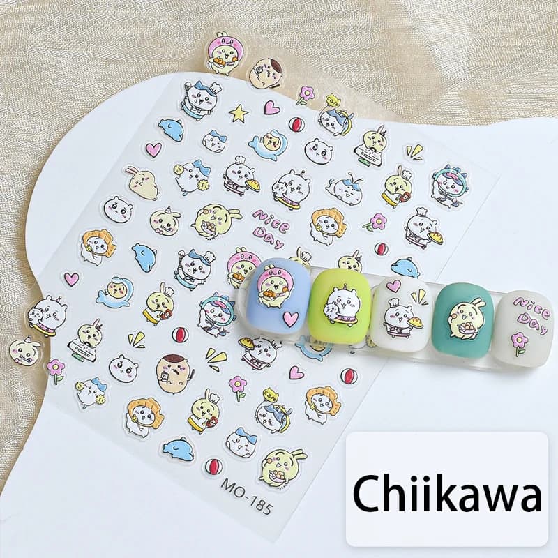 Chiikawa 3D Nail Art Stickers