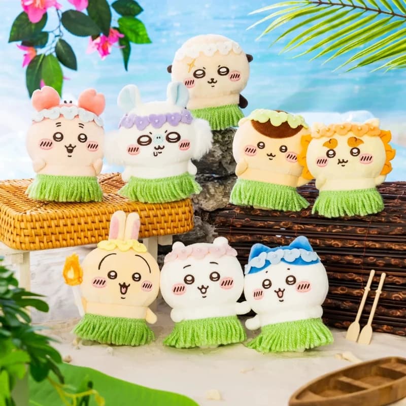 Chiikawa Official Movie Series Plush Keychain Flower Wreath Grass Skirt Cute Plush