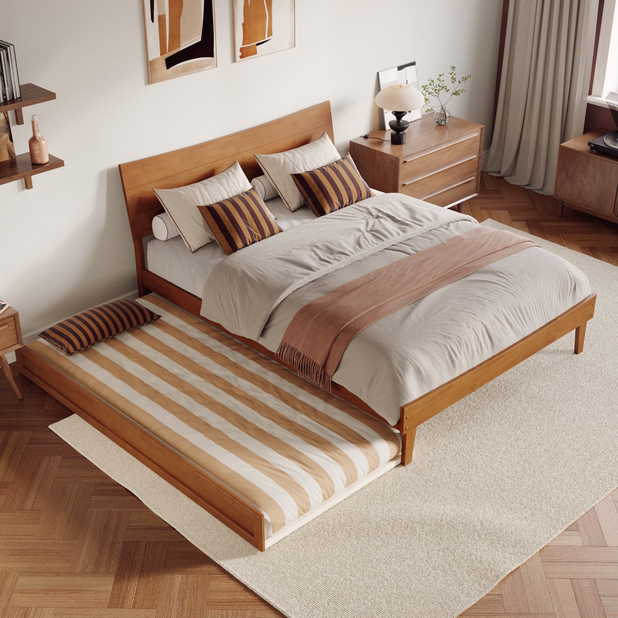 Phoenix Platform Bed with Trundle