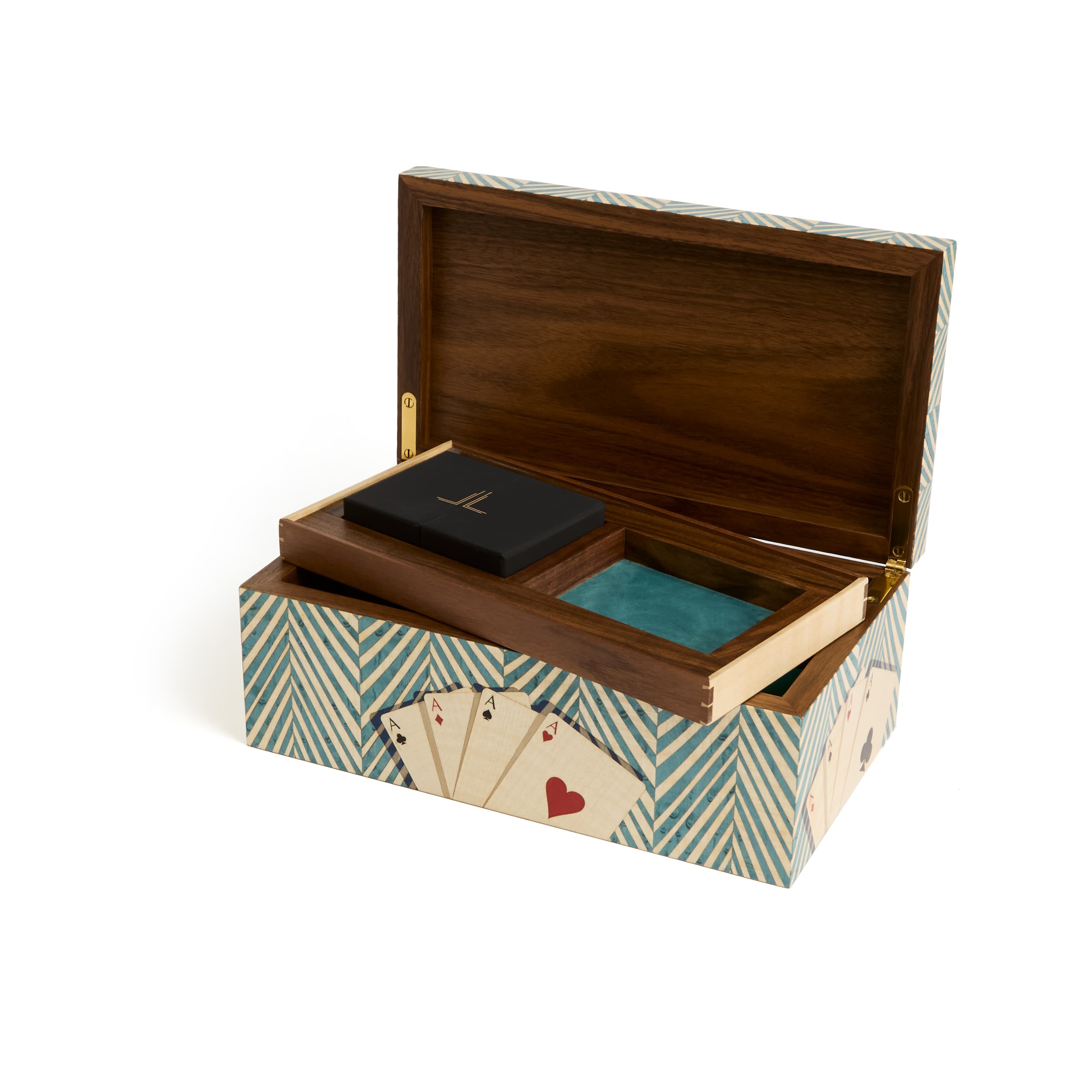 Turquoise Playing Cards Box - thumbnail 3