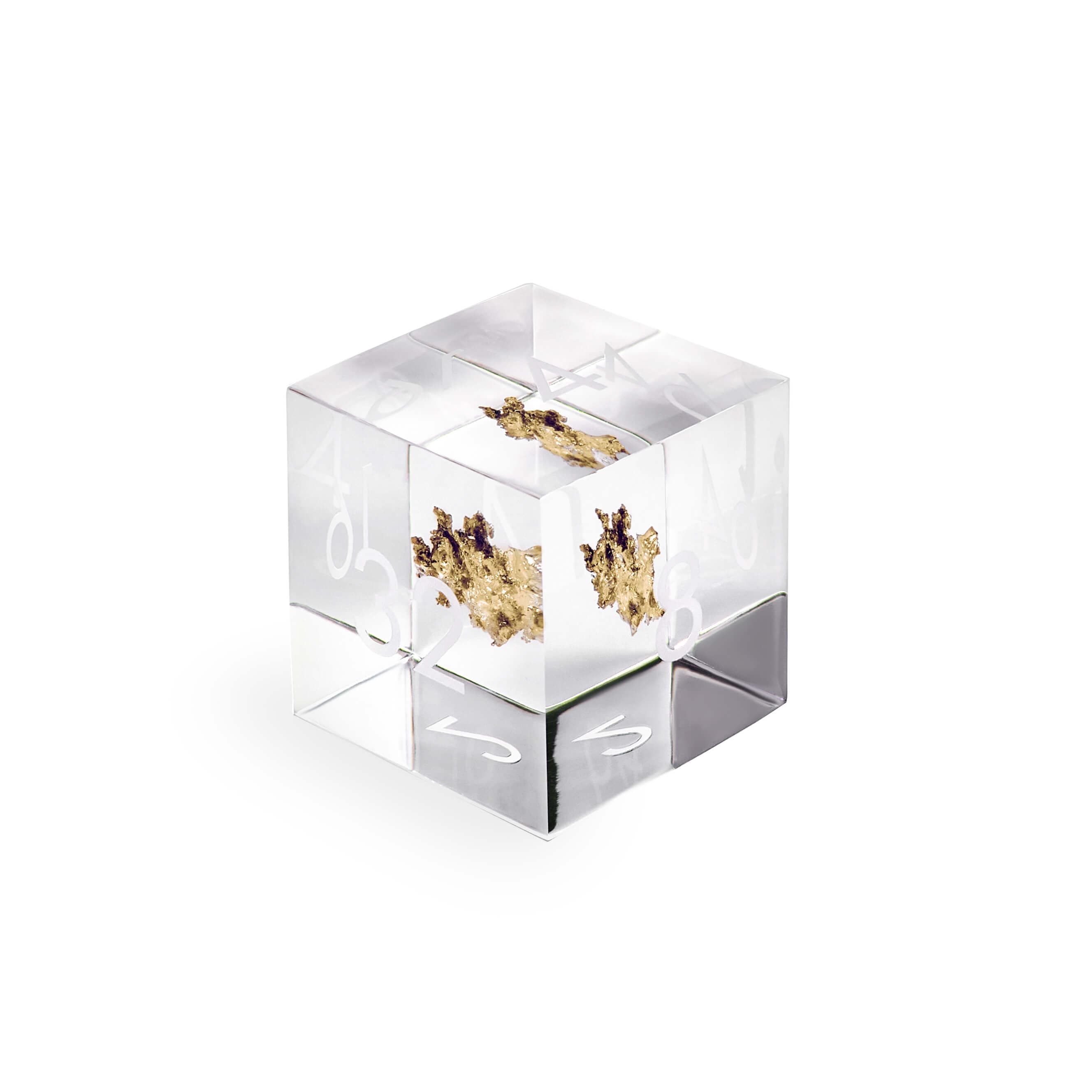 Resin Doubling Cube – Gold Crystal - thumbnail 2