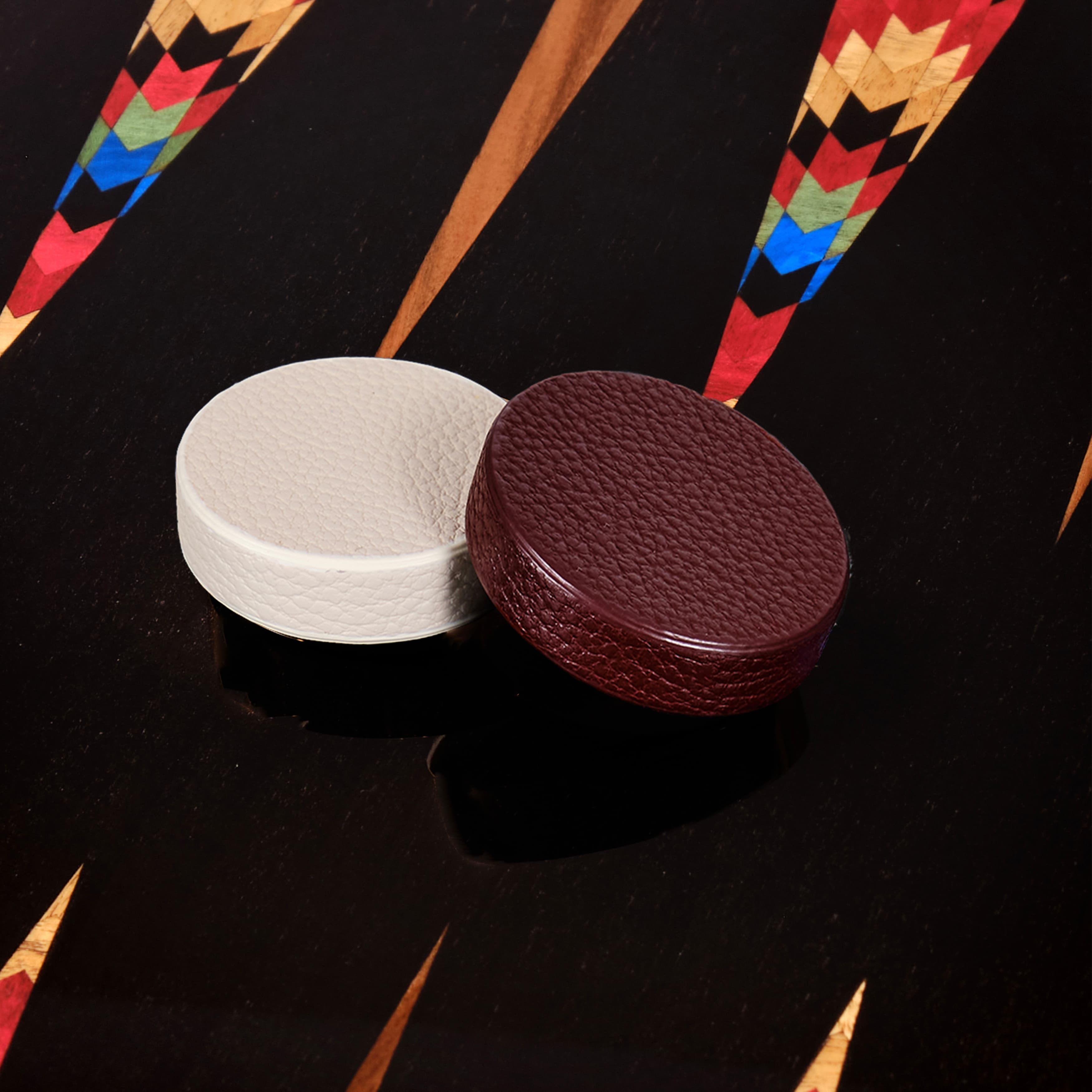 Aztec Backgammon Set | Marquetry Playing Surface - thumbnail 4