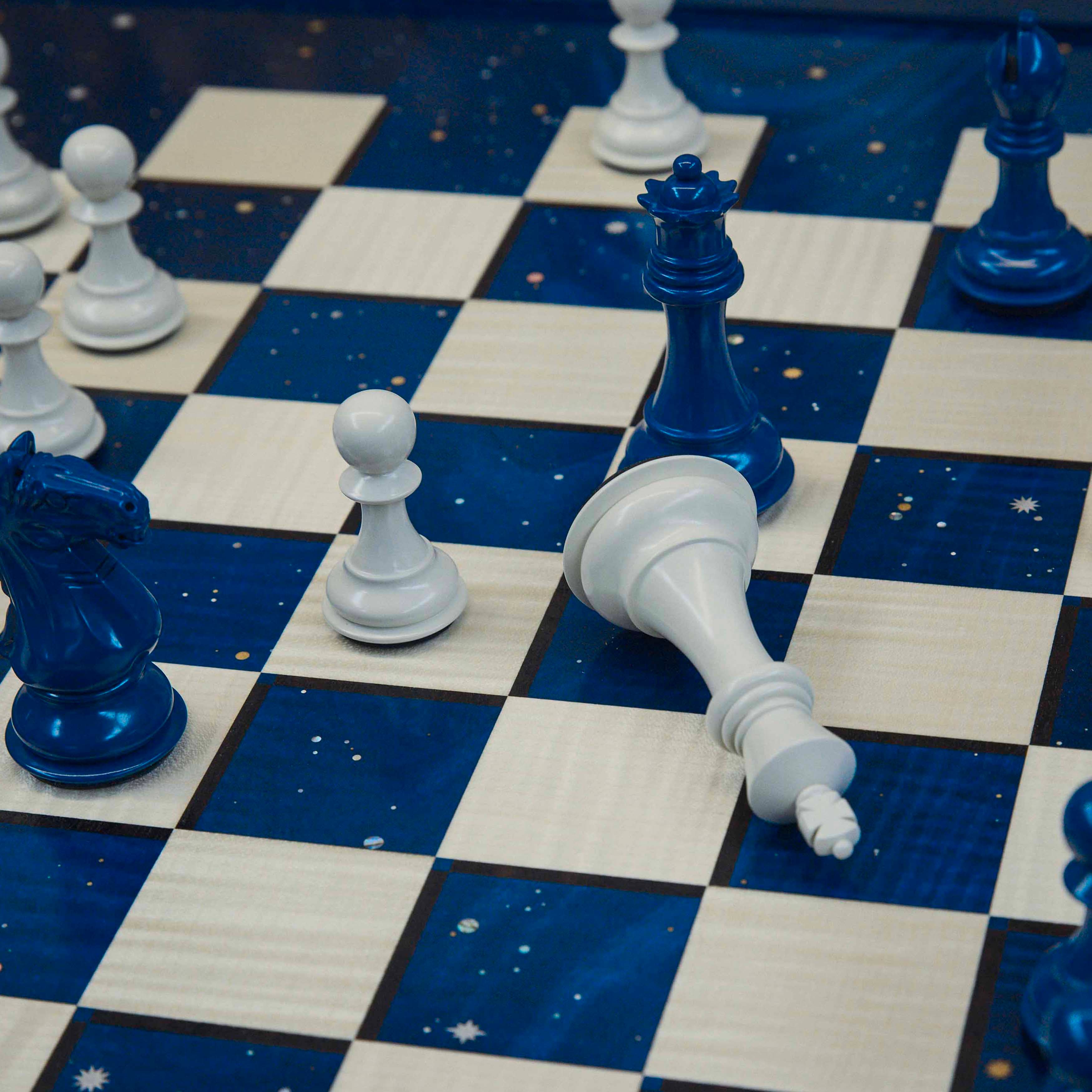 Celestial Chess & Backgammon Full Size Set | Marquetry Playing Surface - thumbnail 2