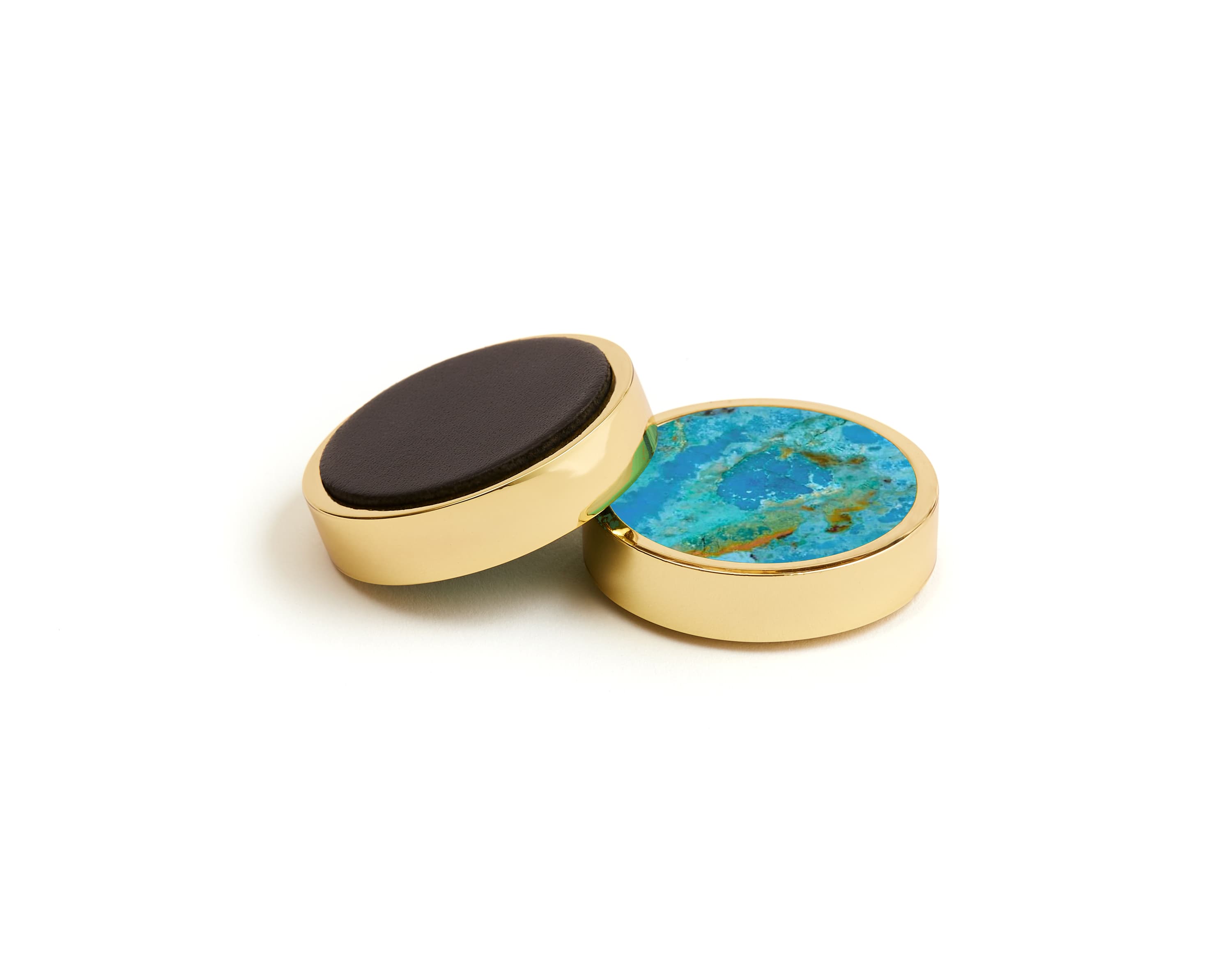 Turquoise & Tiger’s Eye Playing Pieces Set | Two Sets of 15 Playing Pieces - thumbnail 3