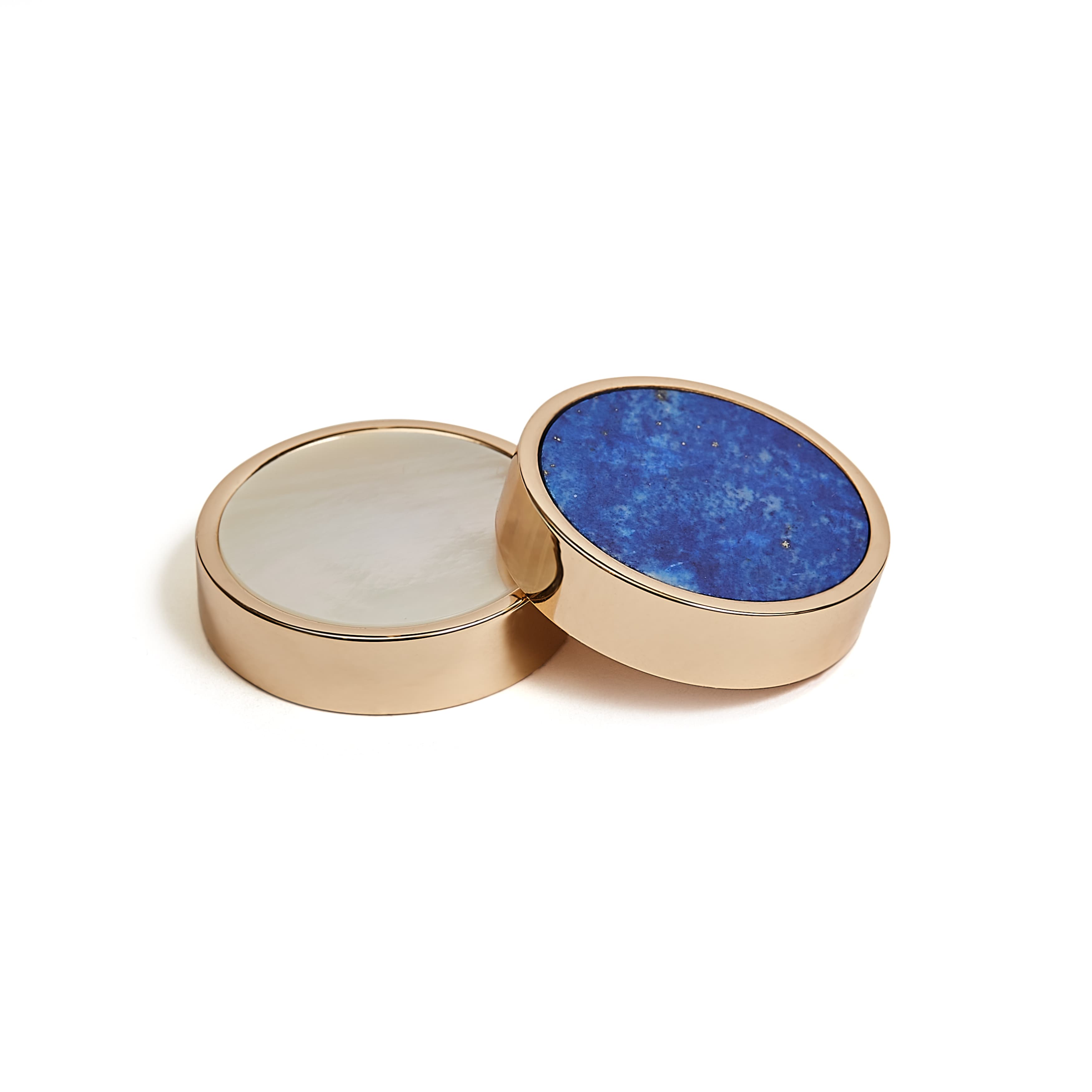 Lapis Lazuli & Mother of Pearl Playing Pieces Table Top Set | Two Sets of 15 Playing Pieces