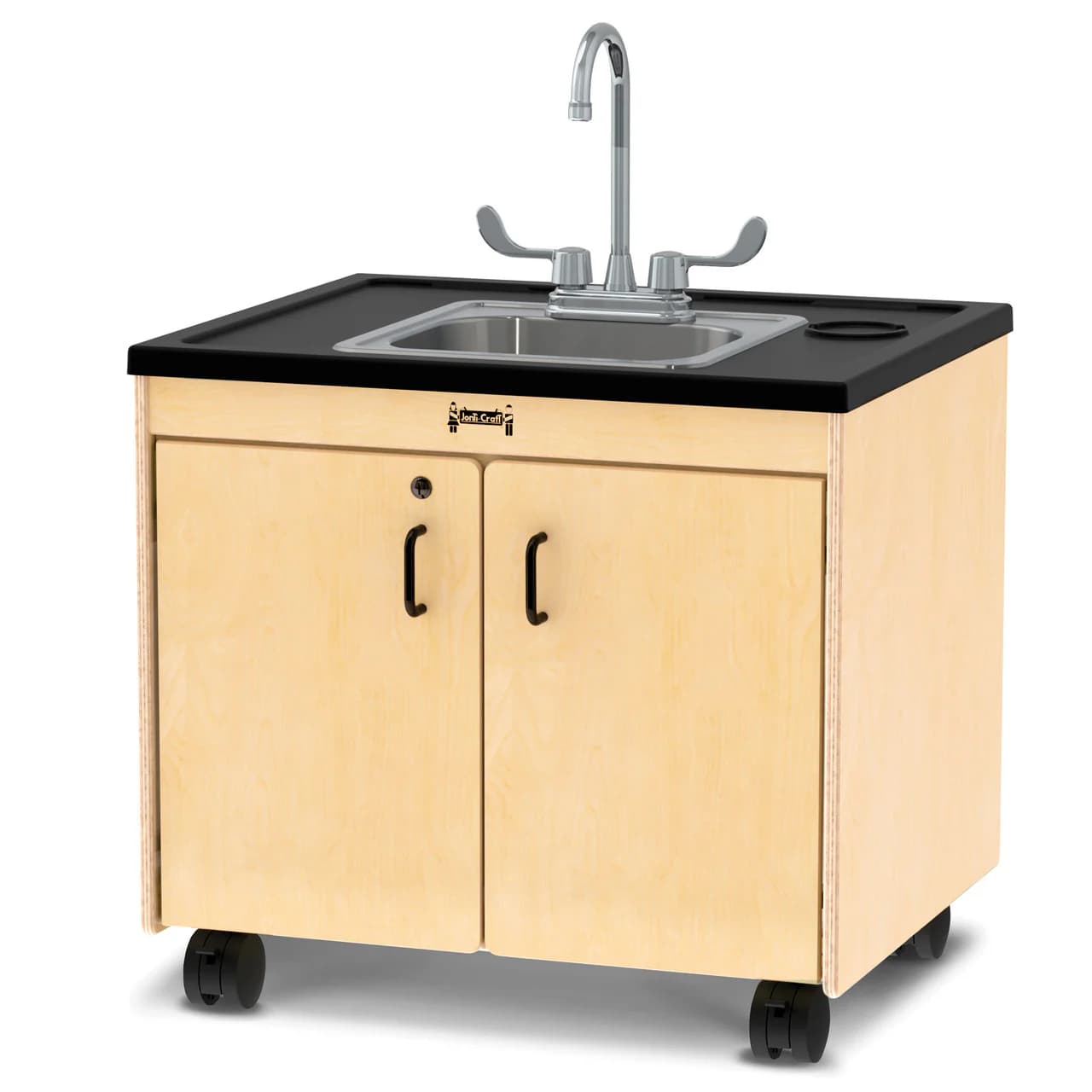 Jonti-Craft Clean Hands Helper 1371JC Child Height Portable Sink (Hot & Cold)