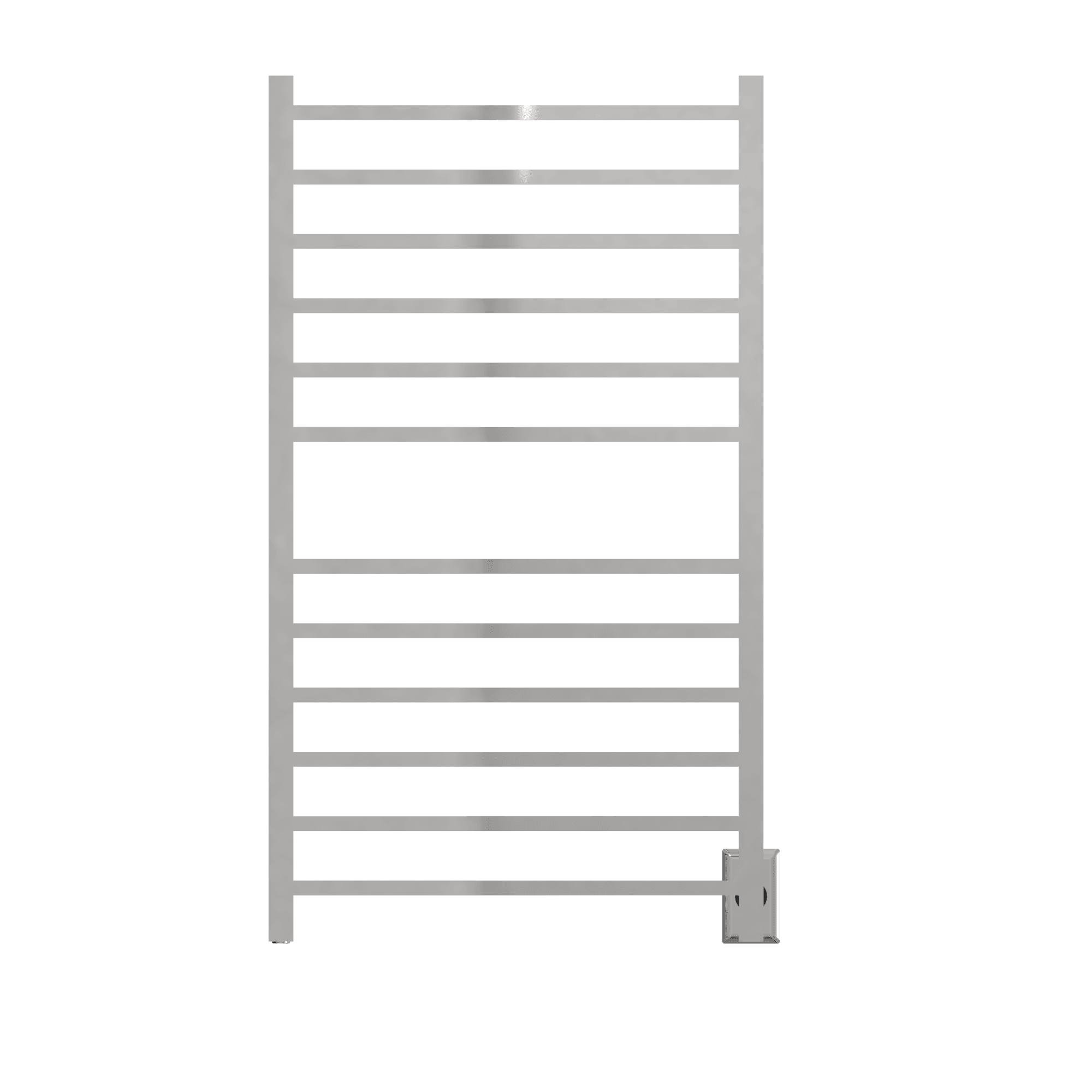 Radiant Large Square Hardwired + Plug-in Combo 12 Bar Heated Towel Rack