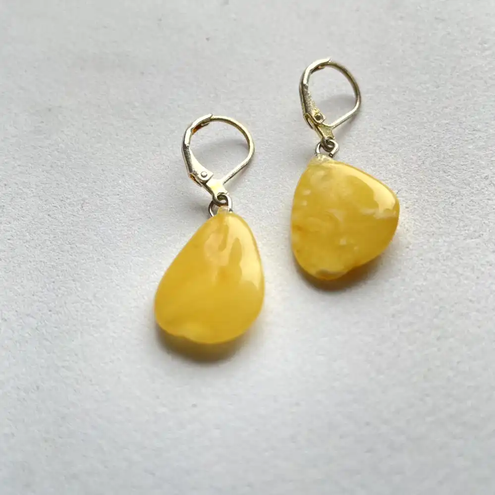 Amber Teardrop Earrings – Sunbeam Teardrops - thumbnail 3