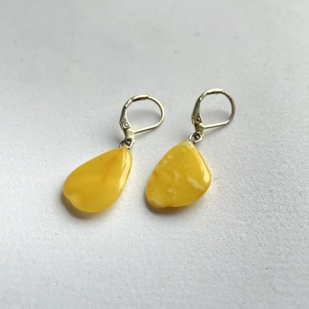 Amber Teardrop Earrings – Sunbeam Teardrops - thumbnail 2