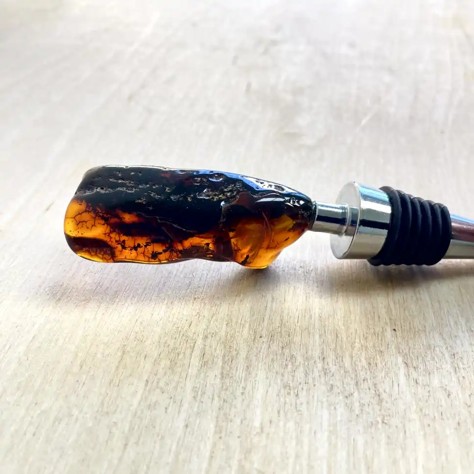 Amber Bottle Stopper – Midnight Ember - thumbnail 3