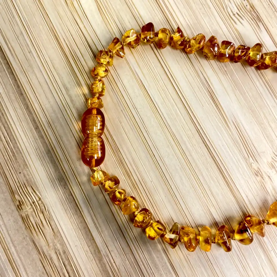 Amber Teething Necklace – Sunlit Amber - thumbnail 3