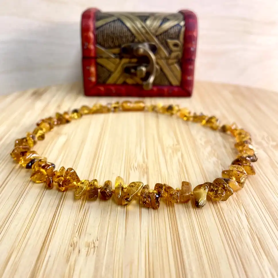 Amber Teething Necklace – Golden Glow - thumbnail 2