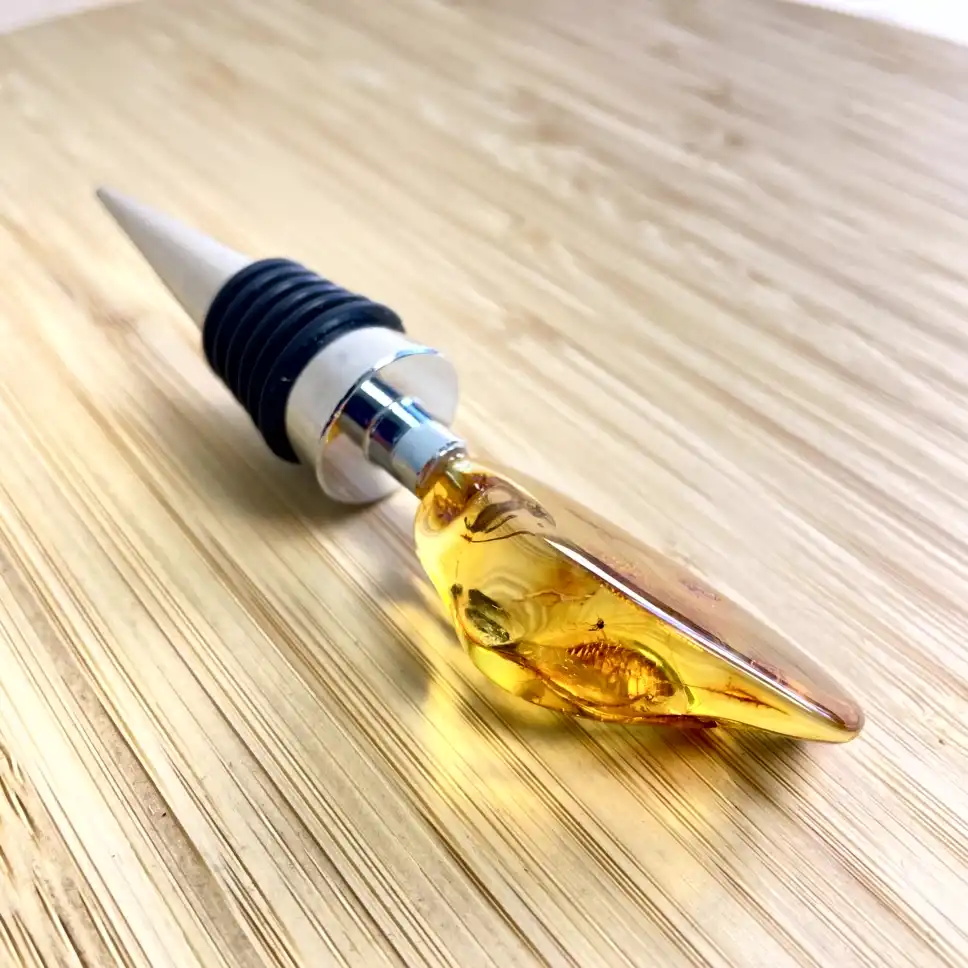 Amber Bottle Stopper – Sunlit Glow - thumbnail 3