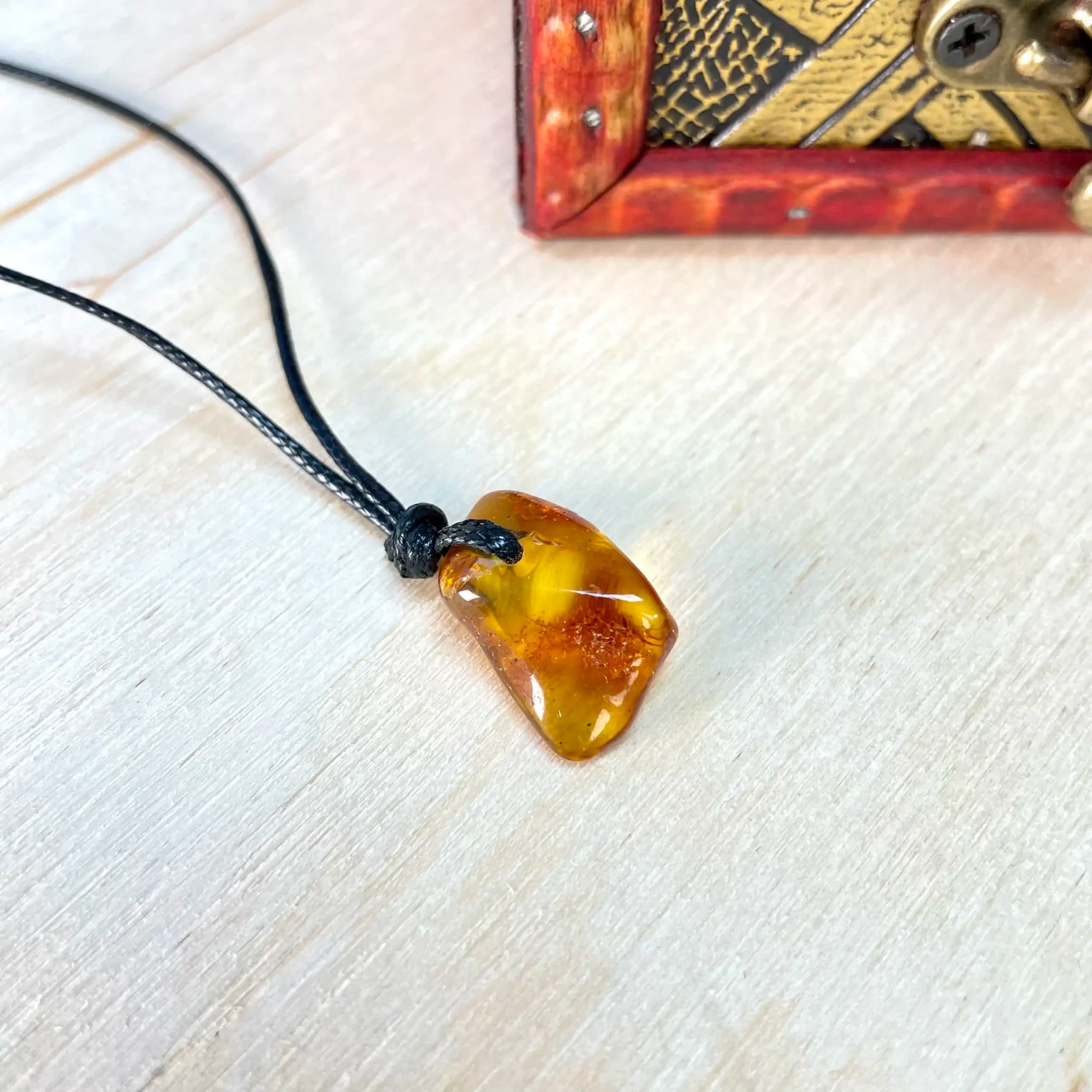 Unique Amber Pendant Necklace - thumbnail 5