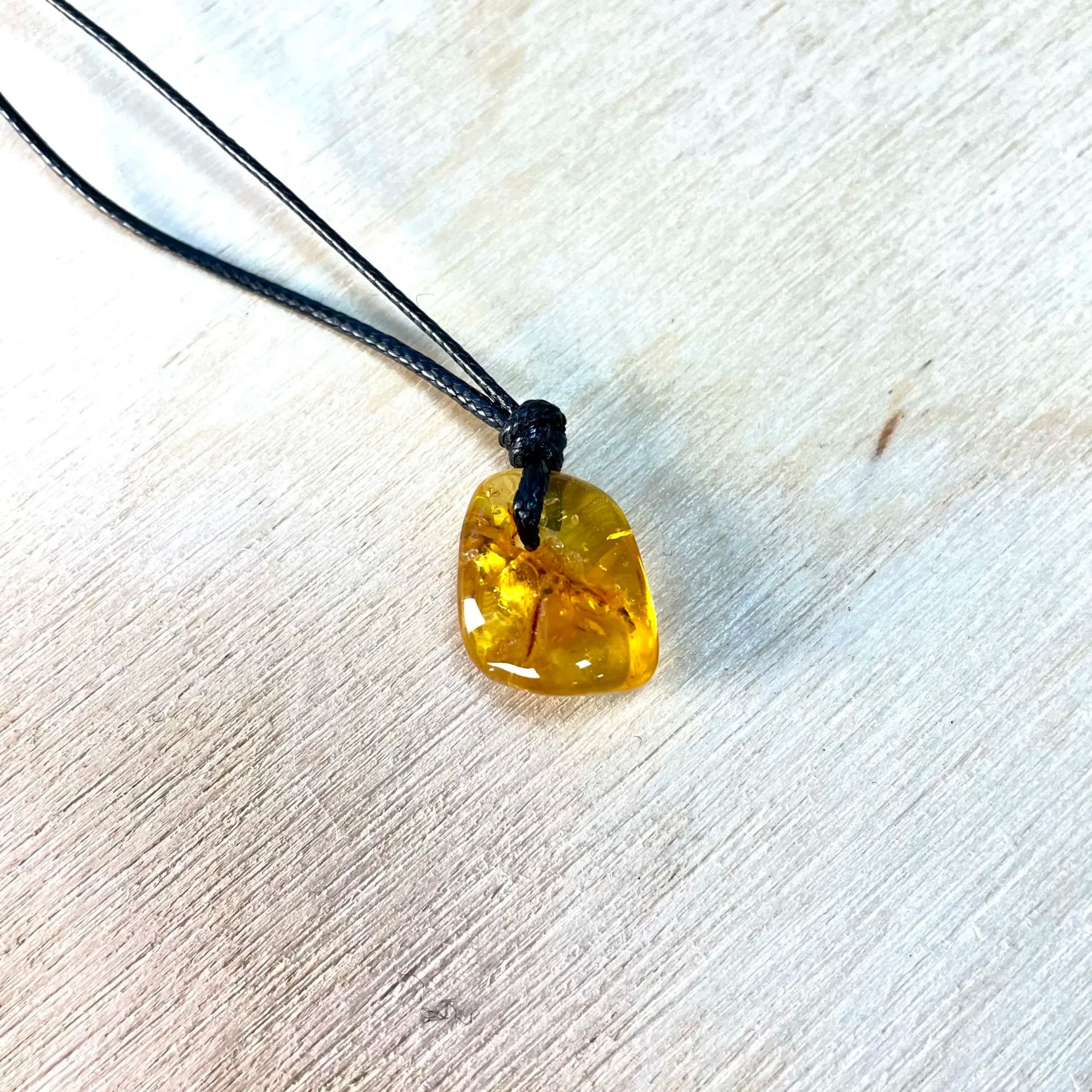 Unique Amber Pendant Necklace - thumbnail 6
