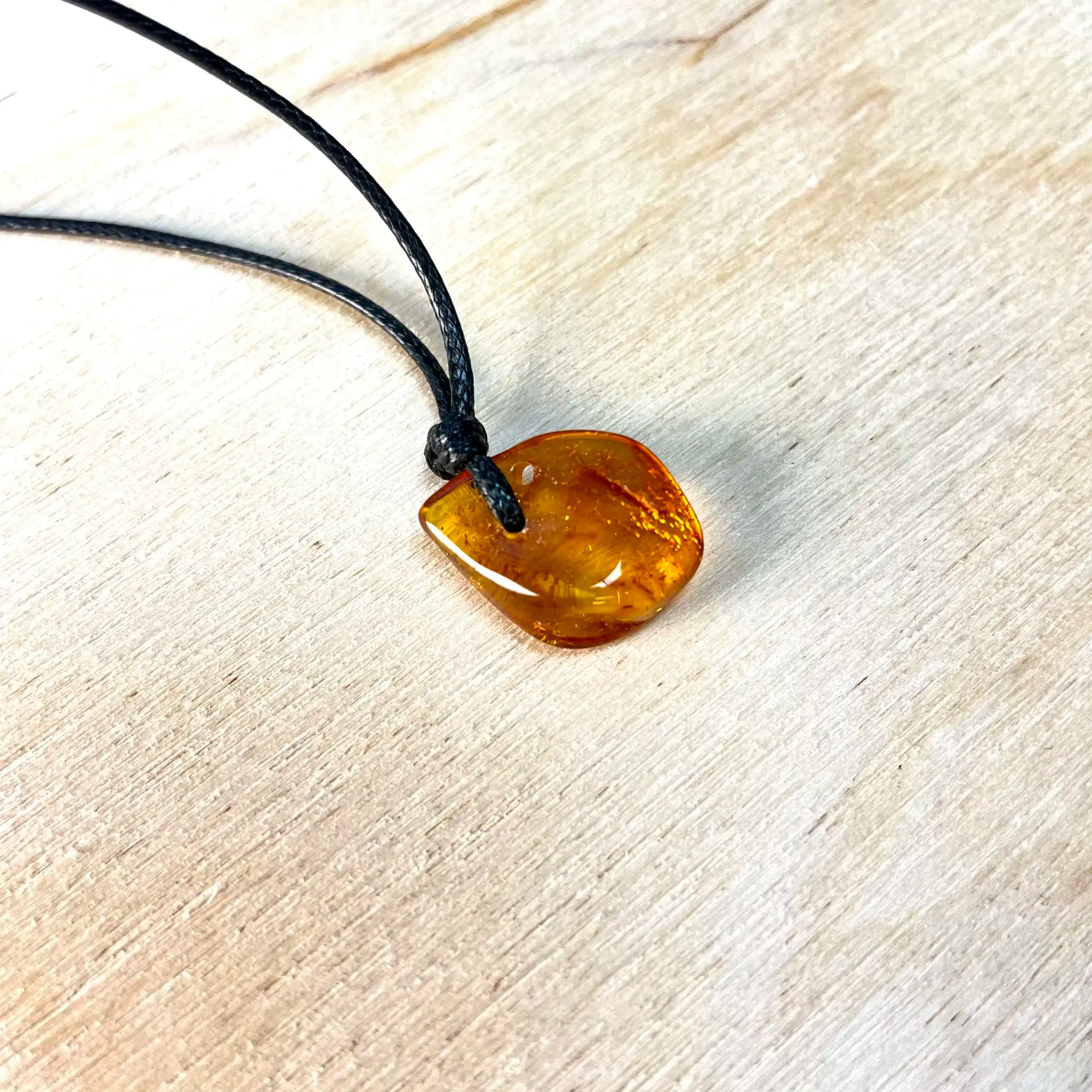 Unique Amber Pendant Necklace - thumbnail 8