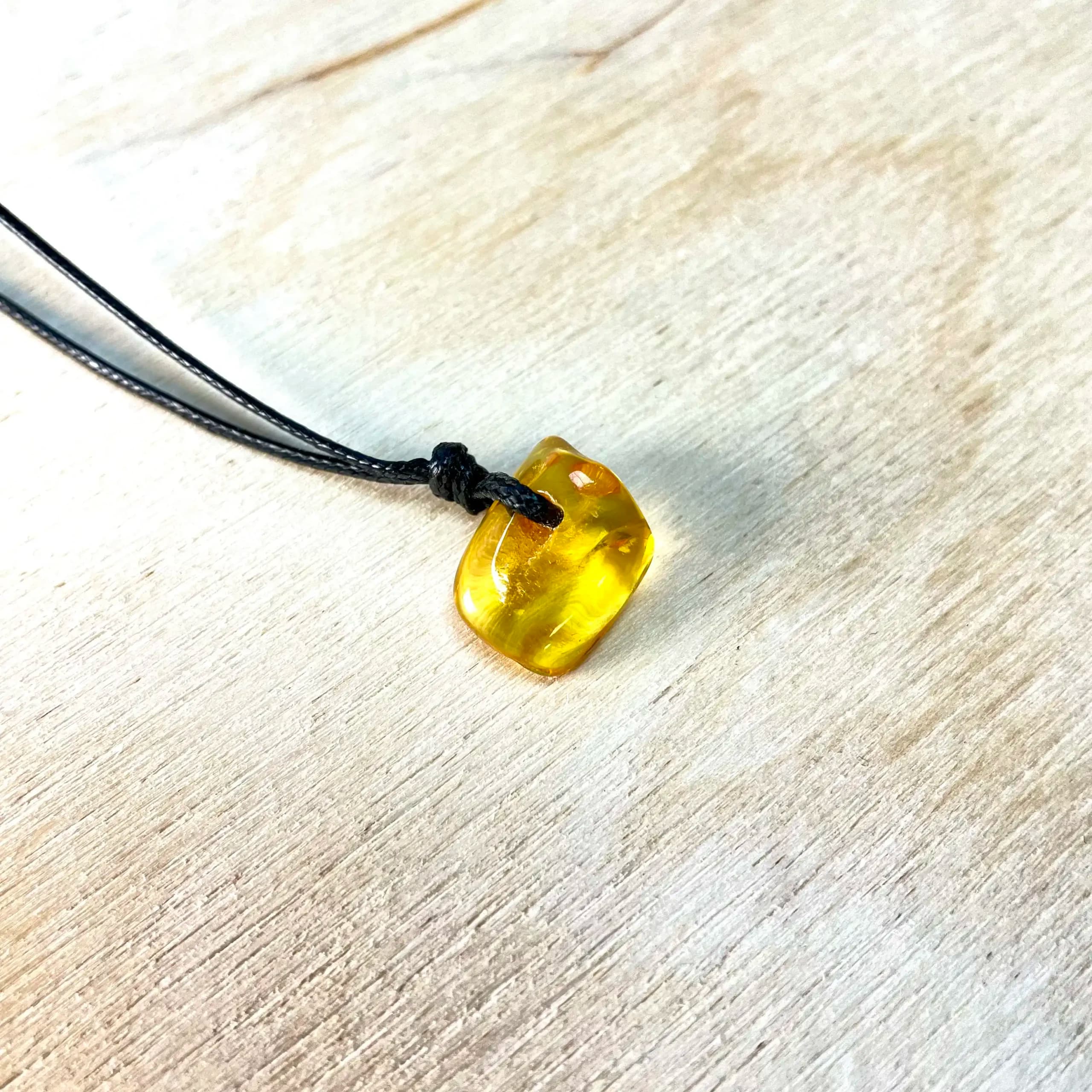 Unique Amber Pendant Necklace - thumbnail 7