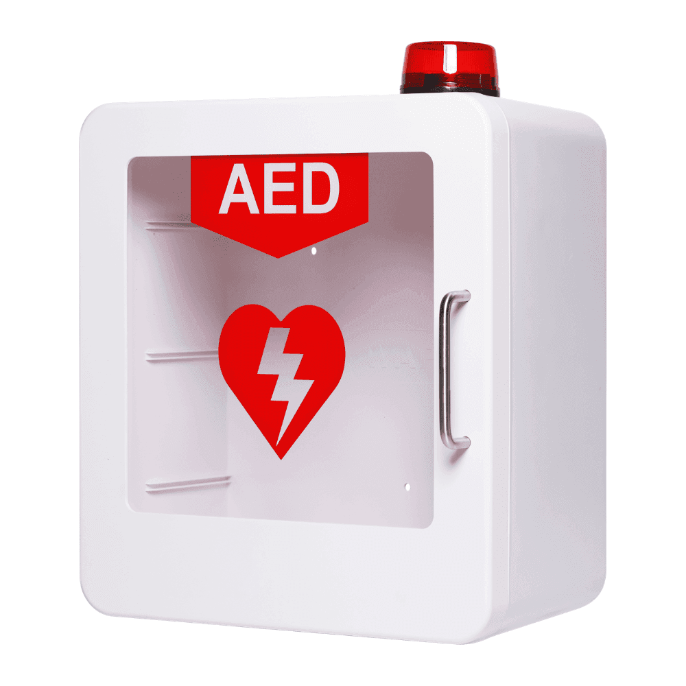 Wall AED Cabinet <span class="product-title">W/ Audible Alarm & Alert Light White</span>