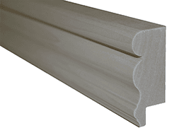 2 1/2″ Tall Poplar Top Cap Molding – Sold by the Foot