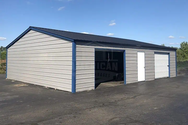 30x40x9 Side-Entry Metal Garage