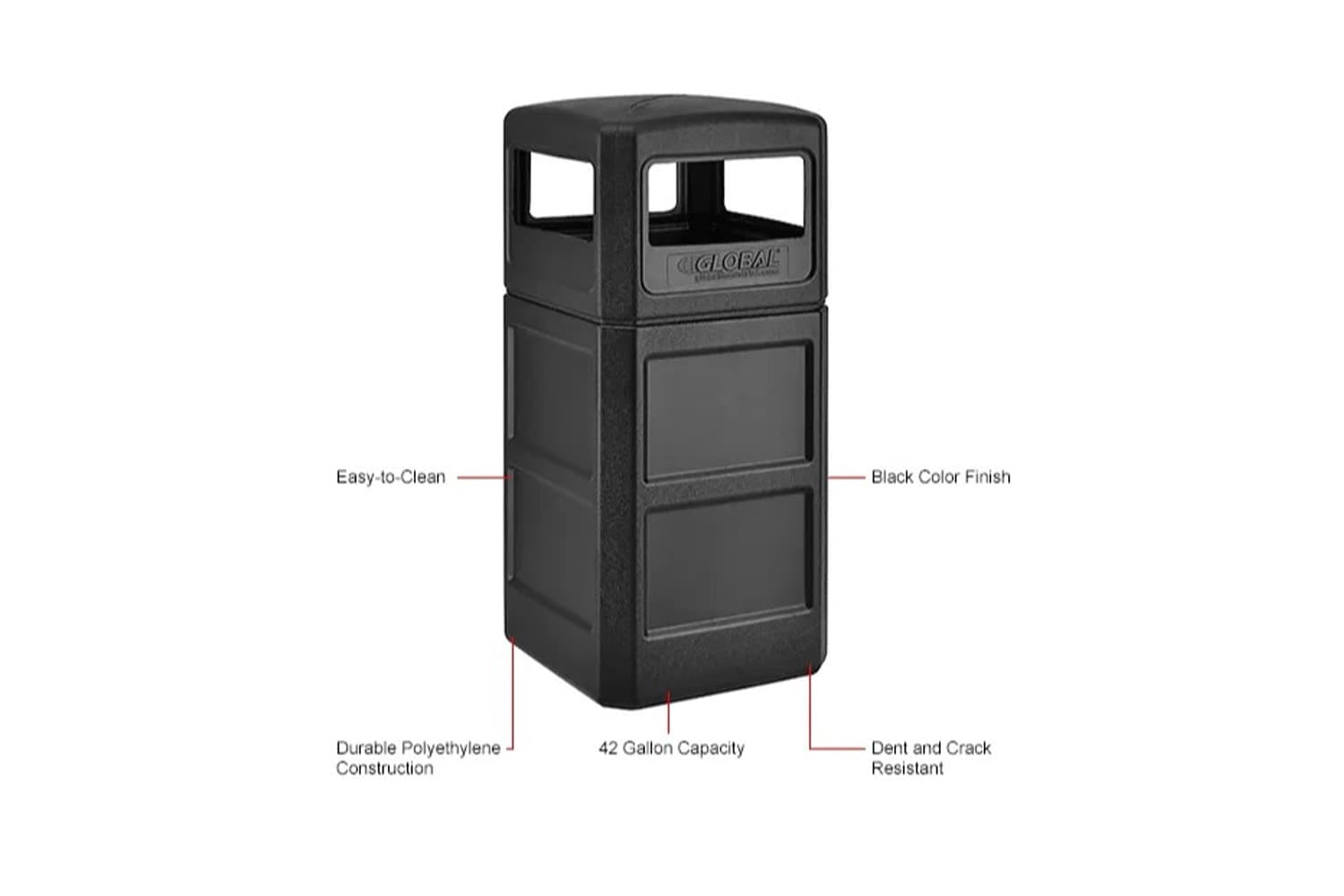Trash Can, 42 gallon – Plastic - thumbnail 3