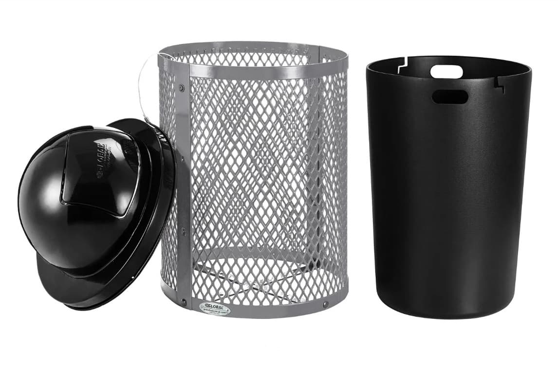 Trash Can, 36 gallon – Expanded Steel - thumbnail 2