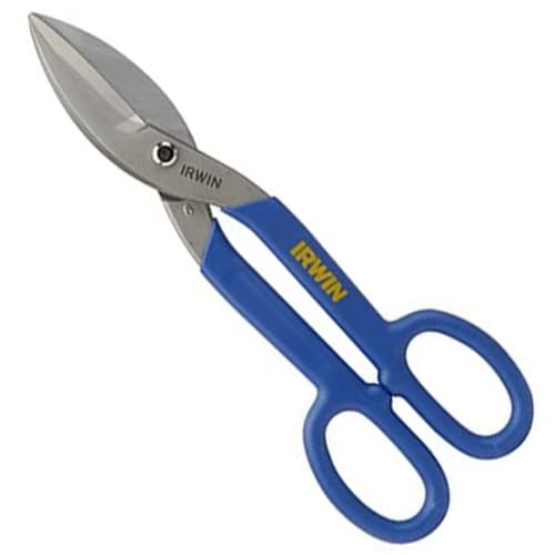 Irwin Tinner Snips – Flat Blade cuts straight and wide curves