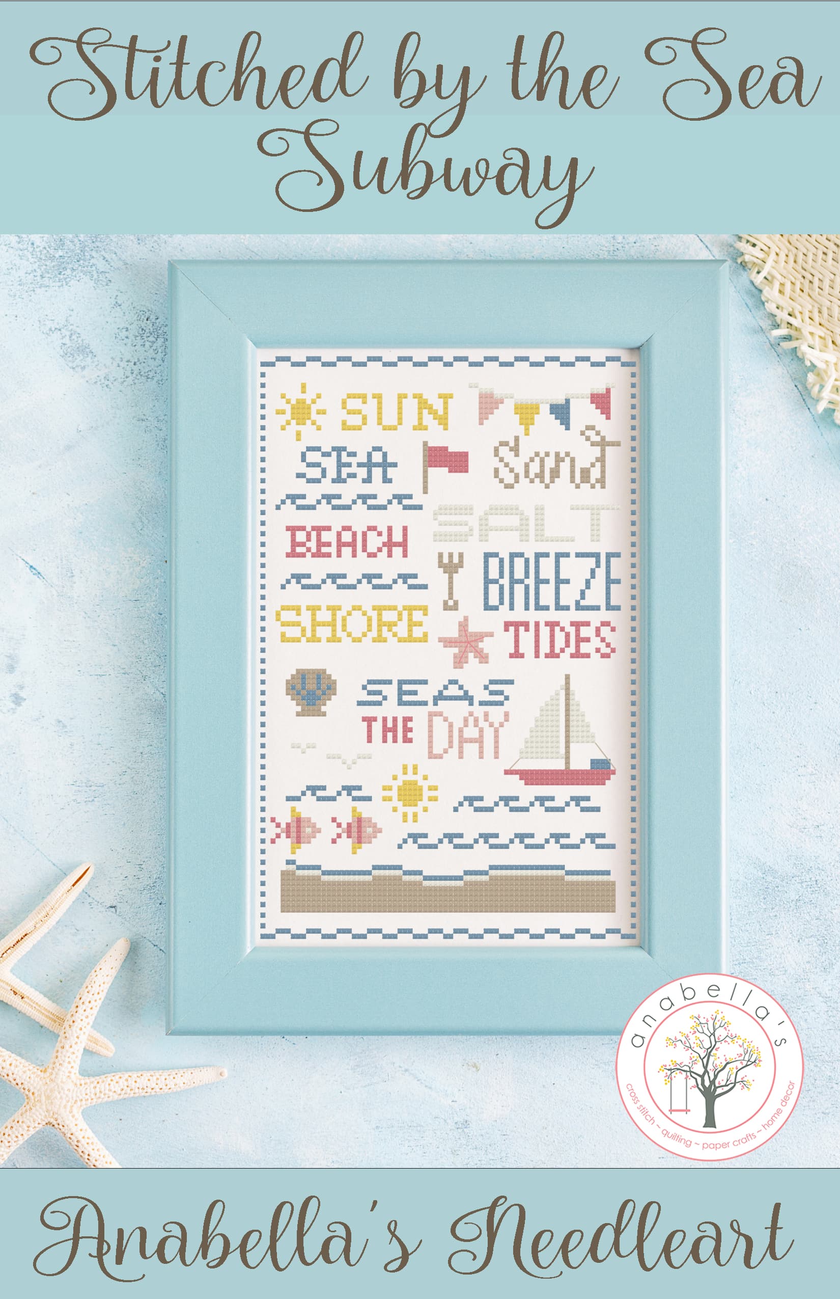 Stitched By The Sea Subway Cross Stitch Chart