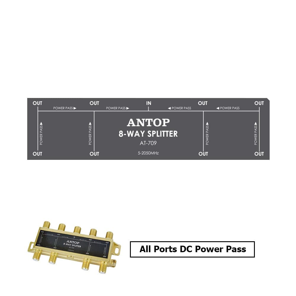 Antop RF Splitter AT-709 8-way 2GHz - thumbnail 4