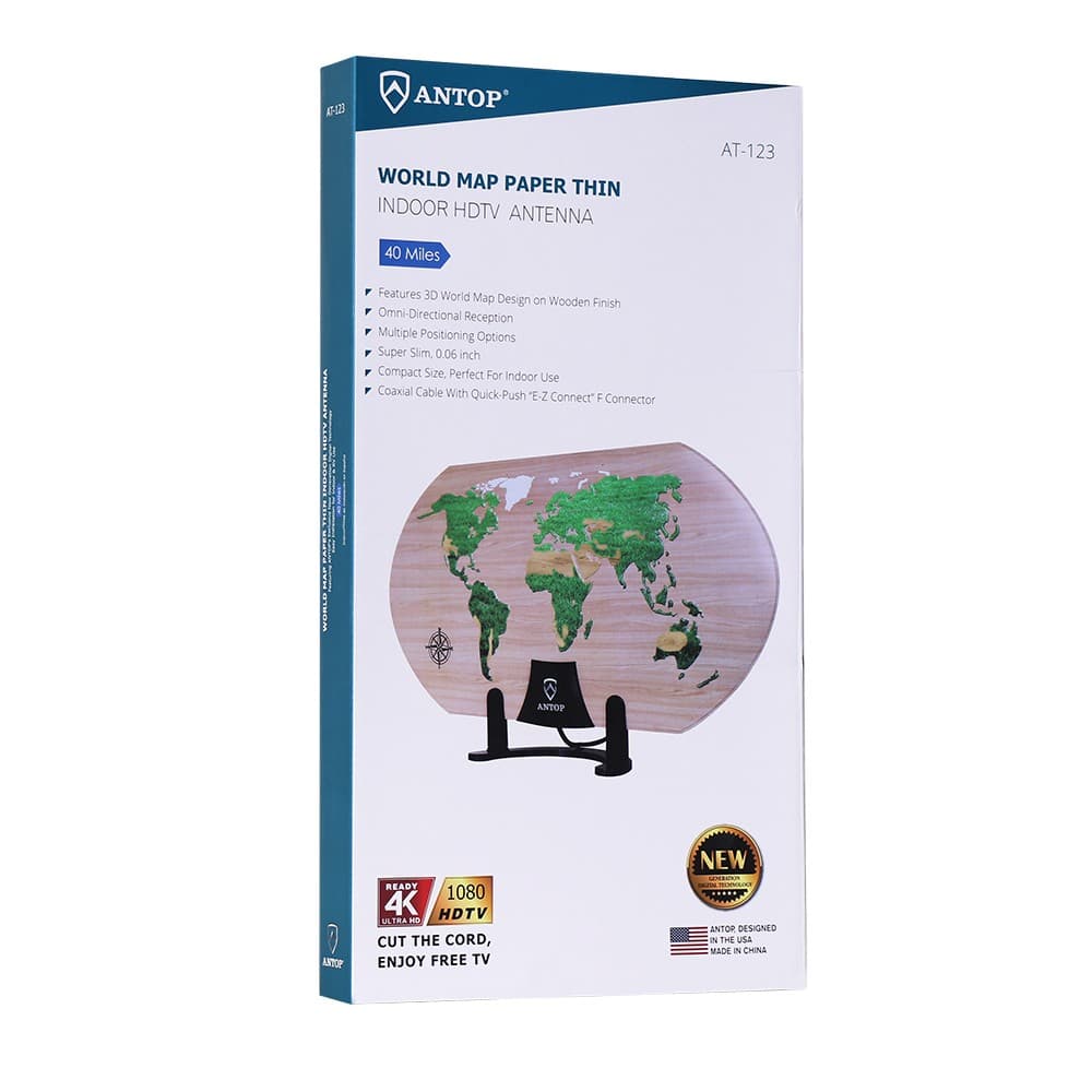Antop World Map Paper Thin AT-123 Indoor HDTV Antenna - thumbnail 10