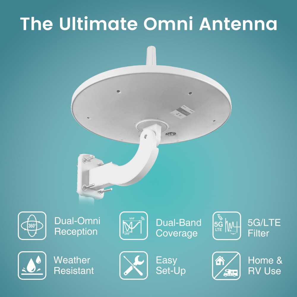 Antop AT-415B Dual-Omni UFO Outdoor/RV/Attic HDTV Antenna | Smartpass Amplified - thumbnail 4
