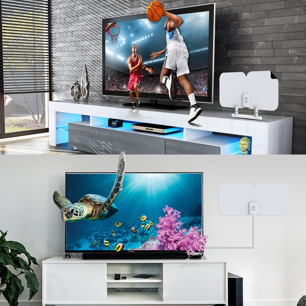 Antop SBS-301 HD Smart Antenna: HDTV &amp; FM Amplified Antenna with Smart Boost System, 70 mile range, White - thumbnail 6
