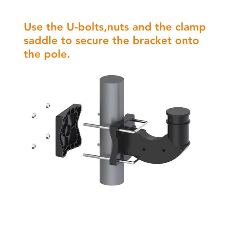 Antop Adjustable Indoor/Outdoor TV Antenna Mount, J Pole (6.5 in.) Universal Mounting Bracket–Easy Installation | AT-725 - thumbnail 3