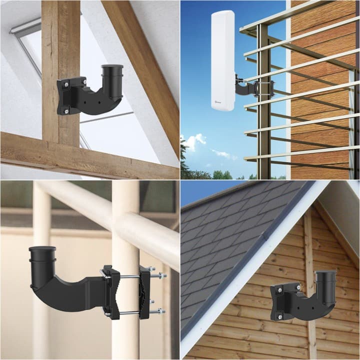 Antop Adjustable Indoor/Outdoor TV Antenna Mount, J Pole (6.5 in.) Universal Mounting Bracket–Easy Installation | AT-725 - thumbnail 5